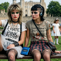 Punk Girls Listening to Music