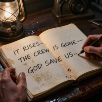 The Logbook That Cried Blood – When the Final Entry Wrote Itself! The logbook doesn’t record a story—it radiates prophecies. Seawater and blood stain pages that were dry just moments ago. The last entry was written by someone...