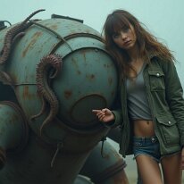 Violet circuits taste my thoughts You've found one fragile moment from our ravaged future, where pin-up glamour claws through the rust, where monstrous machines whisper forgotten wars, where...