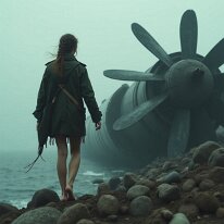 She Walks Through Extinction as If It Were a Memory You've found one fragile moment from our ravaged future, where pin-up glamour claws through the rust, where monstrous machines whisper forgotten wars, where...