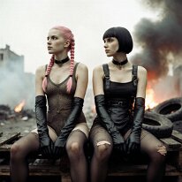 Exciting Anticipation on the Barricades of Decay In the ruins of a fallen world, they endure — humanity’s last will. Through ash and silence, beauty resists decay. Each step carries the memory of what was lost...