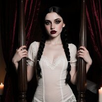 Atmospheric scene inspired by gothic aesthetics and mystery
