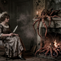 The Parlor Where Something Watches the Fire The decaying room did not disturb her, but rather the way every certainty of inside and outside lost its meaning. The silence did not feel empty, but dense, as...