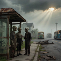 The Persistence of Useless Habit The bus never comes. It has never come. The stop is a relic from a time when Blackwater still existed on maps—or wanted to exist. The roof is rusted through,...